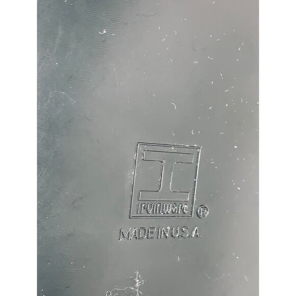 Ice Bucket Irvinware Dark Brown Faux Tooled Leather Floral Design 7.5" USA EUC - Picture 11 of 11